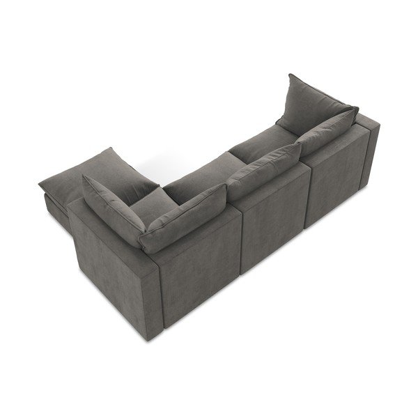 Temno siva kotna sedežna garnitura (desni kot/z ležalnikom) Manao – Makamii-image-3