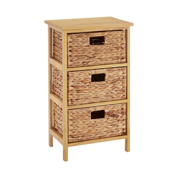 Visoka komoda iz masivne pavlonije v naravni barvi 41x70 cm – Premier Housewares-image-1