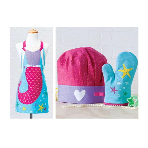 Otroški predpasnik, klobuk in kuhinjske rokavice Stella