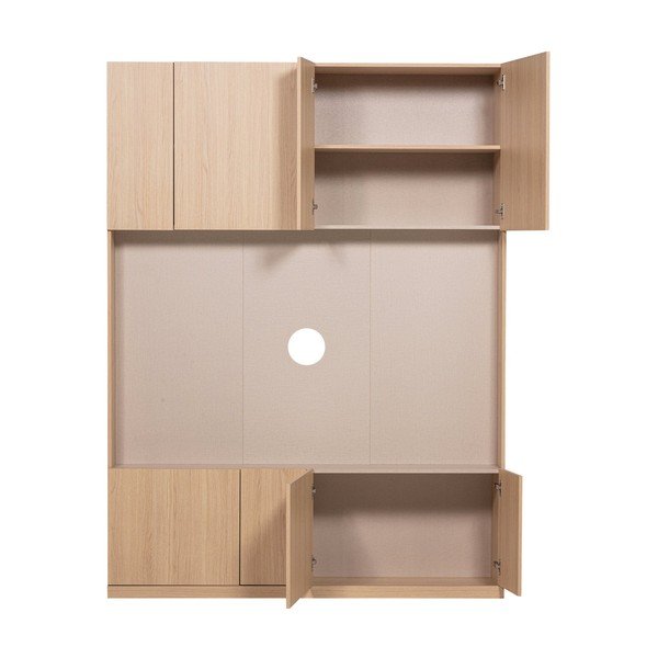 Modularni TV komplet v naravni barvi 160x215 cm Build – WOOOD-image-4