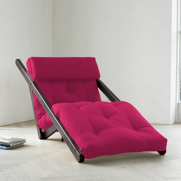 Lounge stol Karup Figo, Wenge/rožnata, 70 cm