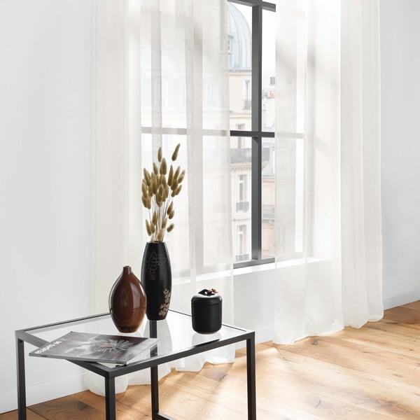 Kremno bela prosojna zavesa iz tančice 140x240 cm Lissea – douceur d'intérieur-image-3