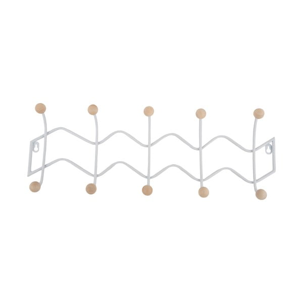 Bel kovinski stenski obešalnik 61 cm Zig Zag – PT LIVING