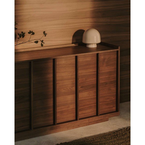 Sivo-bež namizna svetilka s steklenim senčilom (višina 20 cm) Reig – Kave Home-image-2