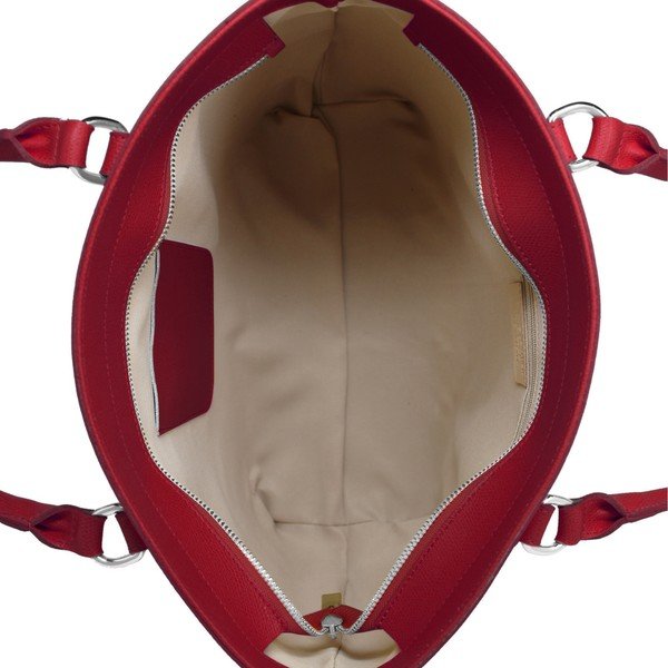 Temno rdeča usnjena torbica Lampoo Baso-image-1