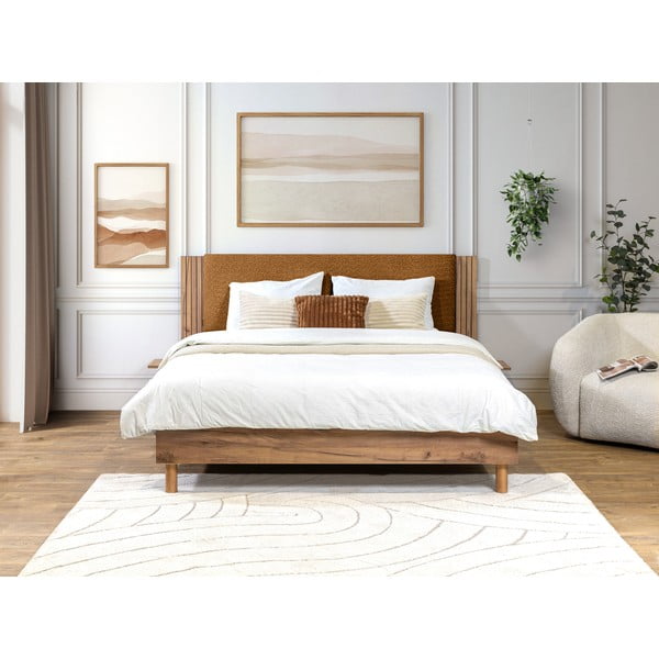 Zakonska postelja z letvenim dnom 140x190 cm Lior – Bobochic Paris-image-3