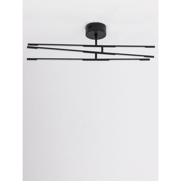 Črna kovinska LED zatemnitvena stropna svetilka s senčilom iz akrilnega stekla 77x84 cm Raccio – Nova Luce-image-3