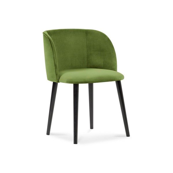 Zeleni jedilni stol z žametnim oblazinjenjem Windsor & Co Sofas Aurora