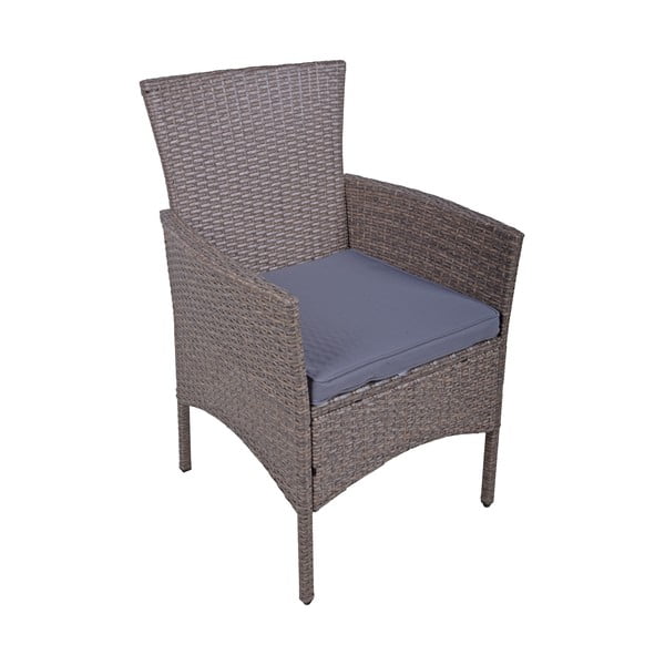 Temno rjava vrtna jedilna garnitura iz umetnega ratana za 2 osebi Dakota – Garden Pleasure-image-1