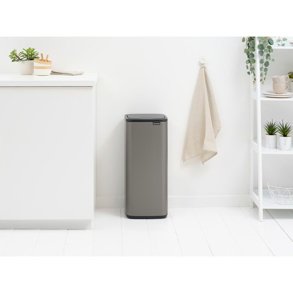 Siv jeklen koš za smeti na dotik 30 l Bo Touch – Brabantia-image-1