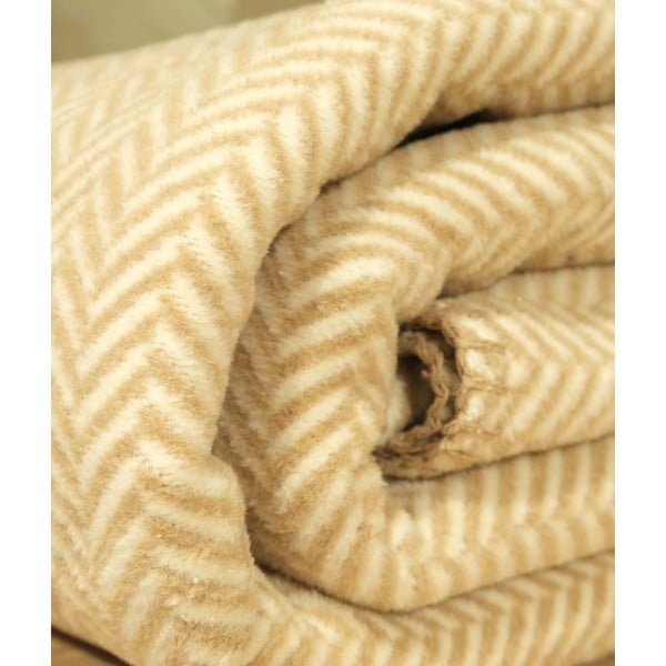 Bež/kremno belo pregrinjalo za zakonsko posteljo 200x220 cm Twin – Oyo Concept-image-2