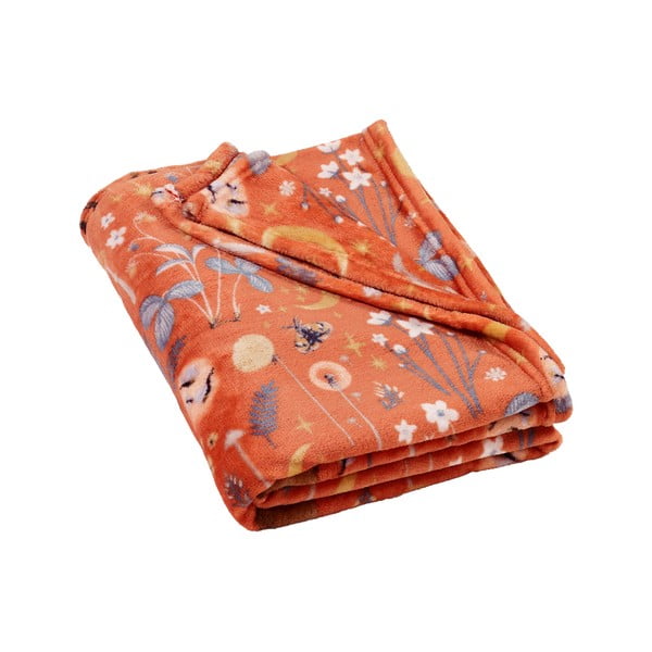 Oranžna odeja iz mikropliša 130x170 cm Enchanted Twilight Animals – Catherine Lansfield