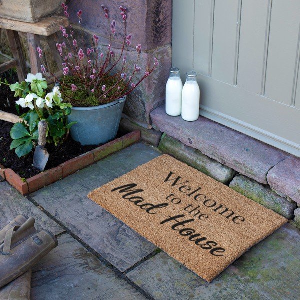 Predpražnik iz kokosovih vlaken 40x60 cm Welcome to the Mad House – Artsy Doormats-image-4