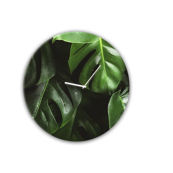 Stenska ura Styler Glassclock Monstera, ⌀ 30 cm-image-2