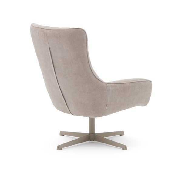 Bež vrtljiv fotelj iz šenilje Teryl – Kave Home-image-3