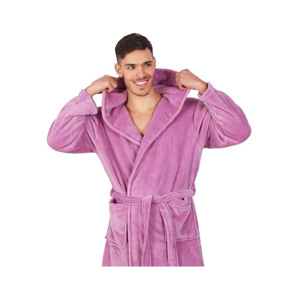 Vijoličen unisex kopalni plašč iz mikrovlaken DecoKing Robby, velikost XL-image-4