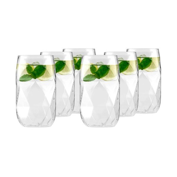 Kozarci v kompletu 6 ks iz borosilikatnega stekla 400 ml Geo – Vialli Design