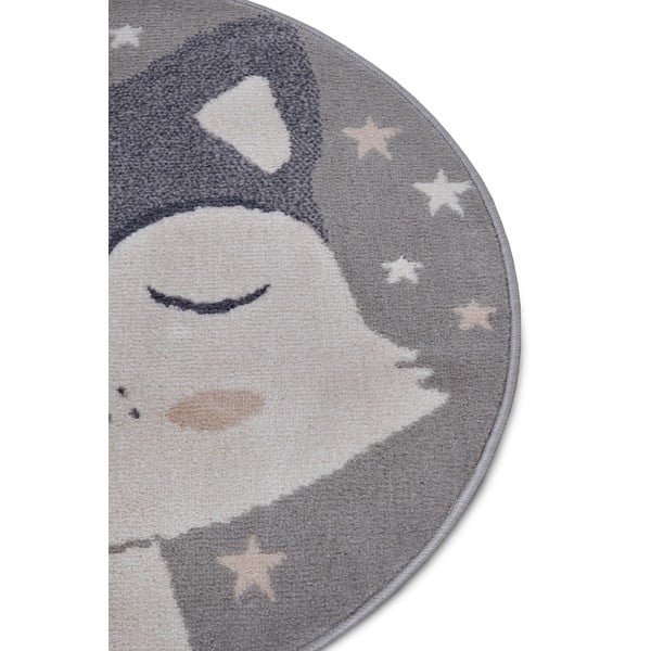 Siva otroška preproga ø 140 cm Fox – Hanse Home-image-2