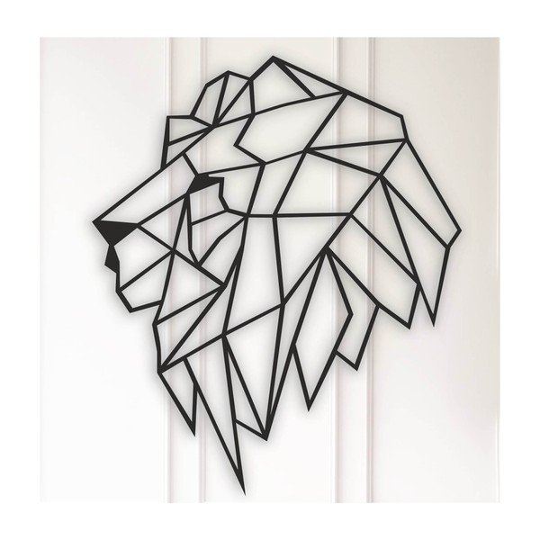 Črna stenska dekoracija Lion