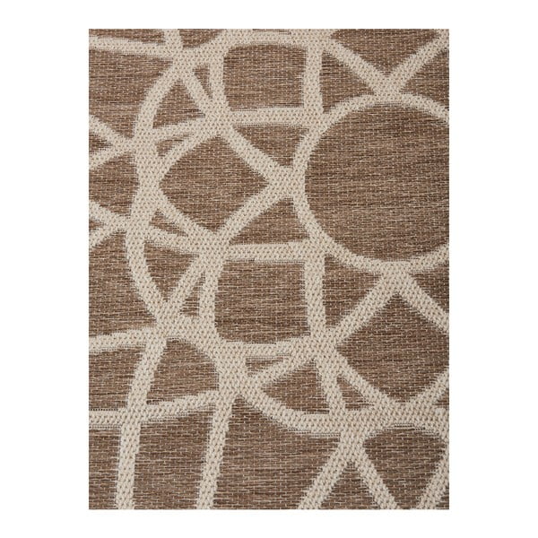 Rjava zunanja preproga Floorita Tondo, ø 194 cm-image-2