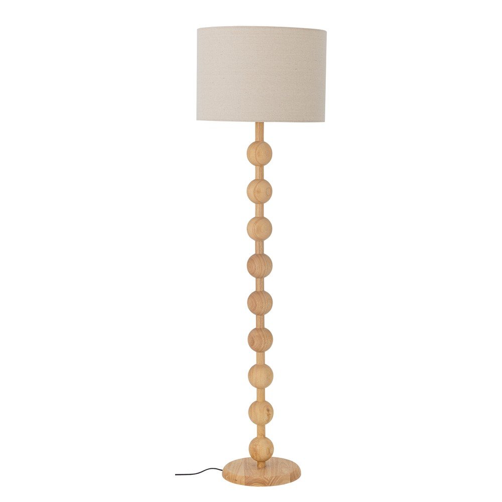 Stoječa svetilka v naravni barvi s tekstilnim senčilom (višina 154,5 cm) Giacoma