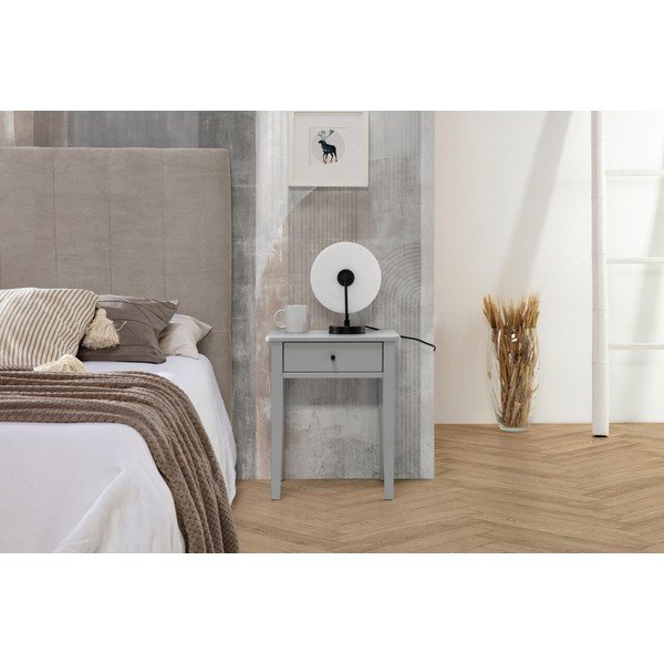 Svetlo siva nočna omarica iz masivnega bora Bart – Marckeric-image-1