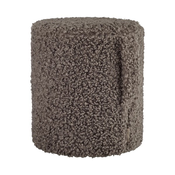 Temno rjav tabure iz tkanine bouclé Teddy – Blomus