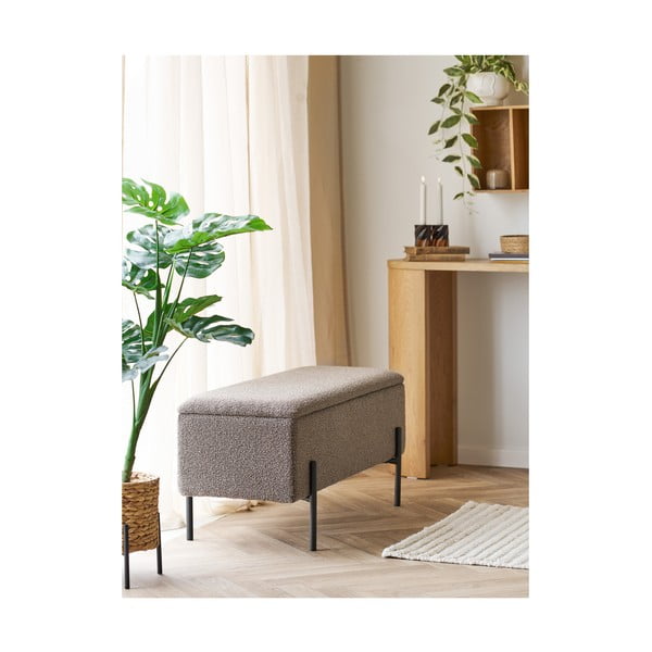 Rjava klop iz tkanine bouclé Watford – House Nordic-image-1