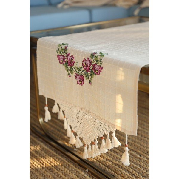 Bombažen namizni tekač 45x150 cm Cross – Oyo Concept-image-1