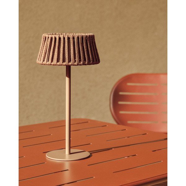 LED namizna/prenosljiva zunanja svetilka s solarnim panelom (višina 30 cm) Aldet – Kave Home-image-1