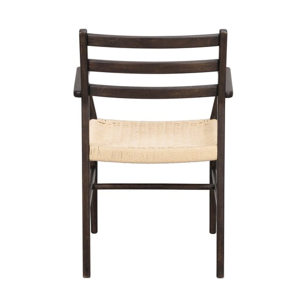 Jedilni stol v naravni in temno rjavi barvi Harlan – Rowico-image-4