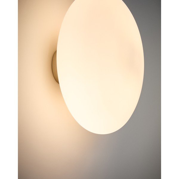 Bela/v srebrni barvi stenska svetilka ø 26 cm Bamila – Kave Home-image-3