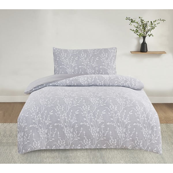 Siva enojna posteljnina iz žakarja 140x200 cm Boston – My House