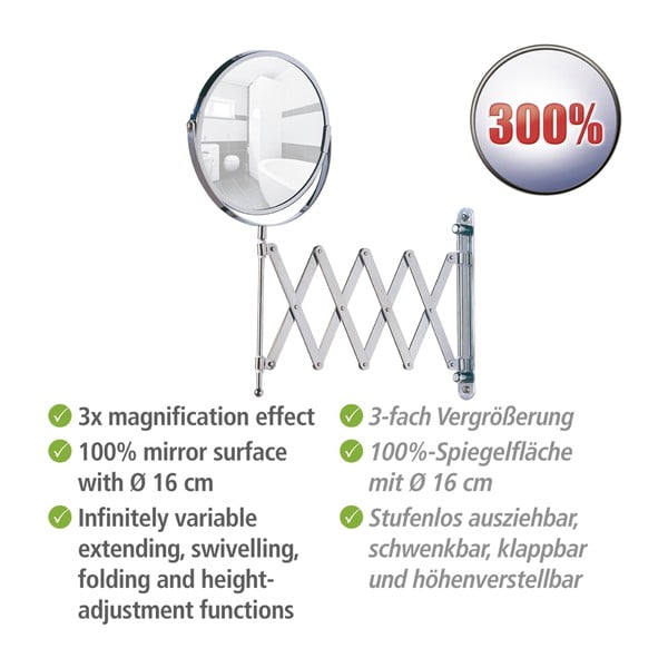 Kozmetično povečevalno ogledalo (3x) ø 17 cm Exclusive – Wenko-image-4