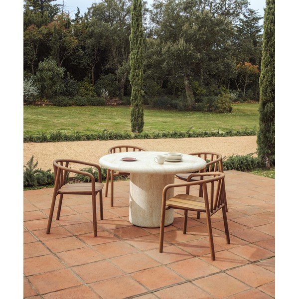 Betonska okrogla vrtna miza ø 122 cm Drasi – Kave Home-image-1