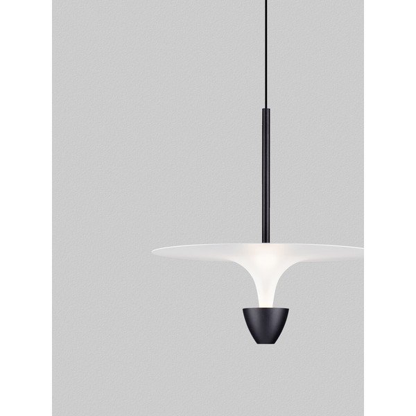 Mat črna aluminijasta LED viseča svetilka ø 34 cm Topio – Nova Luce-image-1