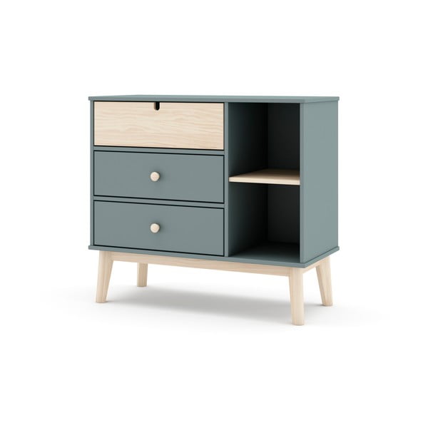 Prašno zelena otroška komoda 90x81x40 cm Estefania – Marckeric-image-2