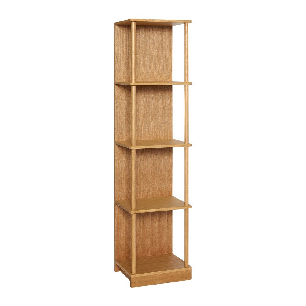 Regal v hrastovem dekorju v naravni barvi 45x180x37 cm Noblesse