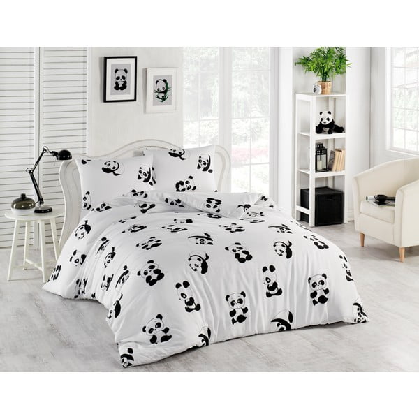 Posteljno perilo za eno posteljo Panda, 140 x 200 cm