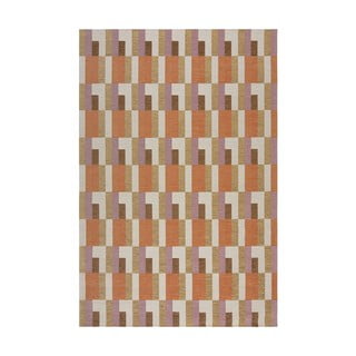 Preproga v naravni in oranžni barvi 120x170 cm Riley Block Geo – Flair Rugs