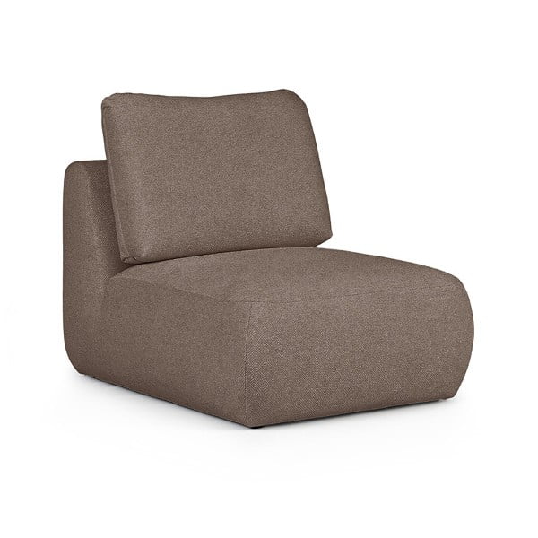 Rjav fotelj iz tkanine bouclé Mirel – Rodier-image-2