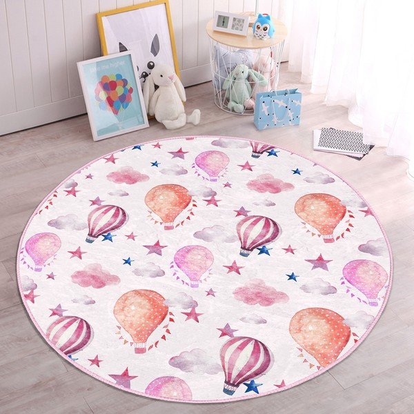 Rožnata otroška preproga ø 120 cm Comfort – Mila Home-image-3