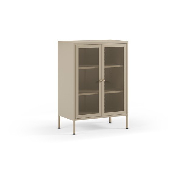 Kremno bela kovinska omarica 70x100x40 cm Fayna – Marckeric-image-3