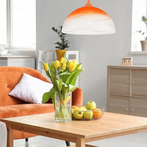 Oranžna viseča svetilka ø 30 cm Sfera – LAMKUR-image-2