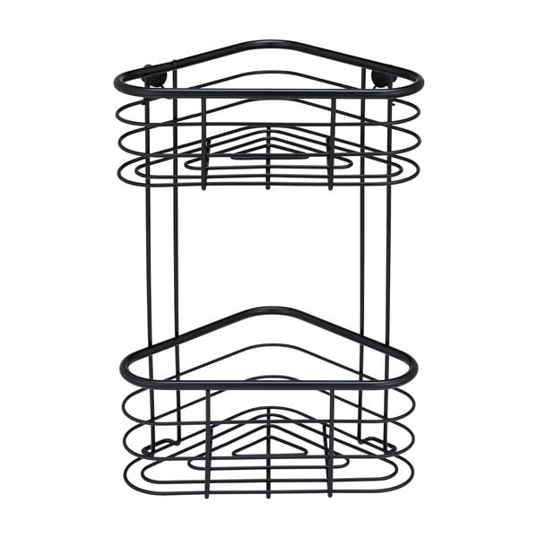 Črna kotna polica za tuš Wenko Trestina, 25 x 35 cm-image-3