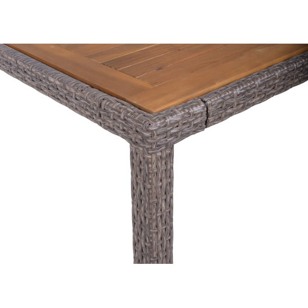 Temno rjava vrtna jedilna garnitura iz umetnega ratana za 2 osebi Dakota – Garden Pleasure-image-4