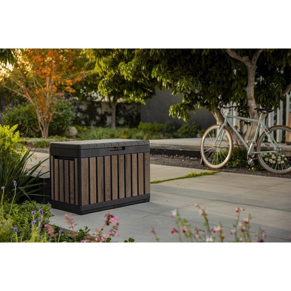 Temno rjava plastična vrtna škatla za shranjevanje Deco – Keter-image-2