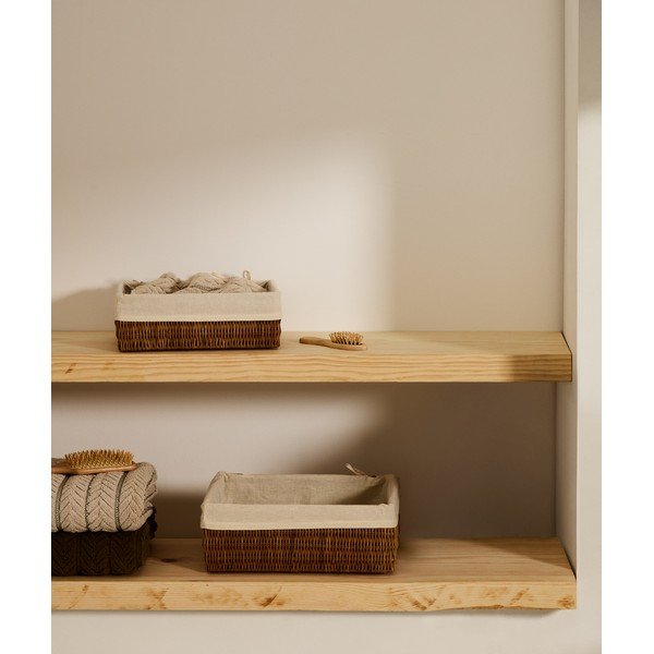 Košare v kompletu 2 ks iz ratana 28x20x10 cm Indali – Kave Home-image-1