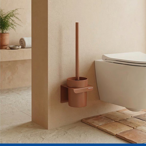 Rjava plastična WC ščetka s Turbo-Loc pritrditvijo z namestitvijo brez vrtanja Lizan – Wenko-image-1