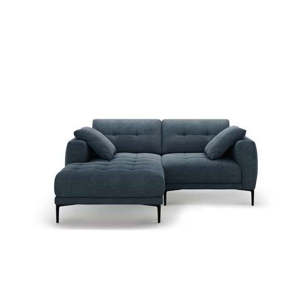 Temno modra kotna sedežna garnitura (levi kot/z ležalnikom) Bemy – Micadoni 